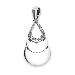 Zawieszka srebrna półksiężyce i młotkowana kropla SZ340 próba 925