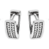 Kolczyki srebrne blaszki z dwoma rzędami białych cyrkonii/ang.zap. SZ343 próba 925