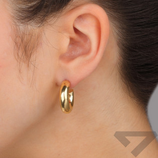 Kolczyki pozłacane kółka rurka 20mm/sztyft PW693 GOLD 20mm-6,00 próba 925