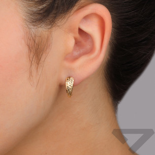 Kolczyki złote zwężane grawerowane blaszki/ang.zap. CI 6183D próba 375