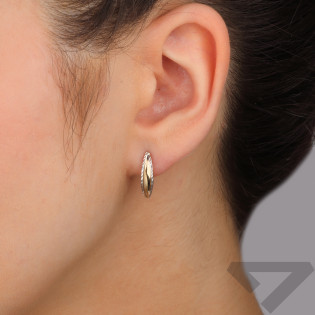 Kolczyki złote blaszka łezka w dwóch kolorach/ang.zap. CI 5431C próba 375