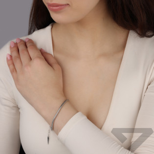 Bransoleta srebrna splot snake PW 1487-240 ROD próba 925