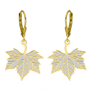 Kolczyki pozłacane liść klonu/big.zam. JZ 10291114 próba 925