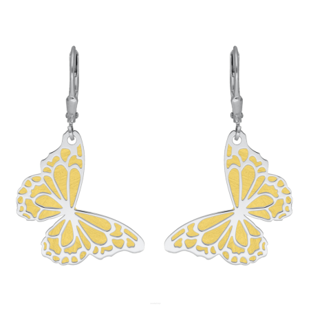 Kolczyki srebrne pozłacany motyl/big.zam. JZ 10299114 próba 925