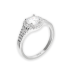Pierścionek srebrny okrągła markiza z białymi cyrkoniami AT804 próba 925