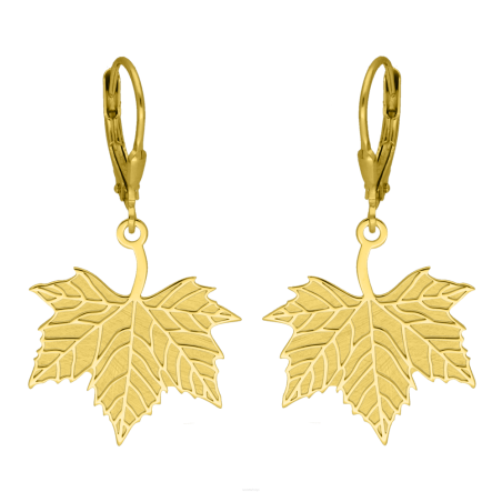 Kolczyki pozłacane liść klonu/big.zam. JZ 10291113 próba 925