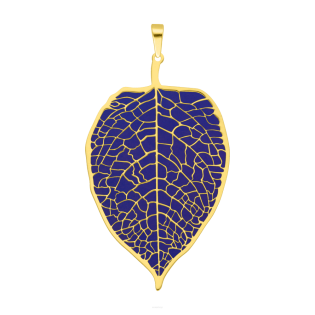 Zawieszka pozłacana ażurowy liść z tytanem JZ 10288615 próba 925