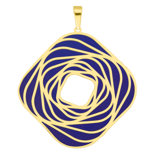 Zawieszka pozłacana kwadrat z tytanem JZ 10015615 próba 925