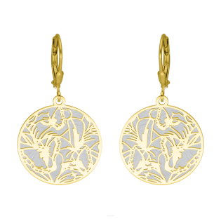 Kolczyki pozłacane ażurowe koło/big.zam. JZ 10301114 próba 925