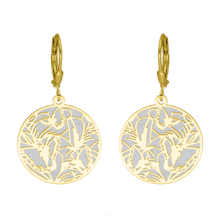 Kolczyki pozłacane ażurowe koło/big.zam. JZ 10301114 próba 925