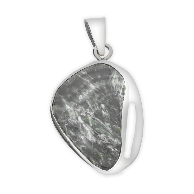 Zawieszka srebrna serafinit Syberia grey GX-seraf-32 próba 925