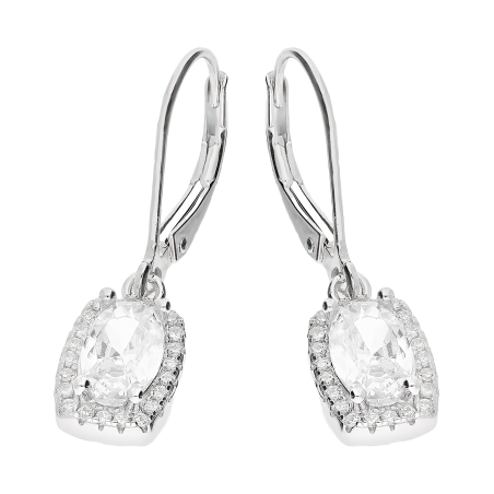 Srebrne kolczyki z cyrkoniami próby 925 - JubilerSezam.pl