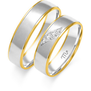 Obrączki ślubne z diamentami nr ZO B-201