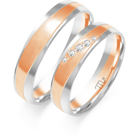 Obrączki ślubne z diamentami nr ZO B-208