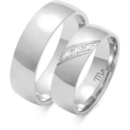 Obrączki ślubne z diamentami nr ZO O-28