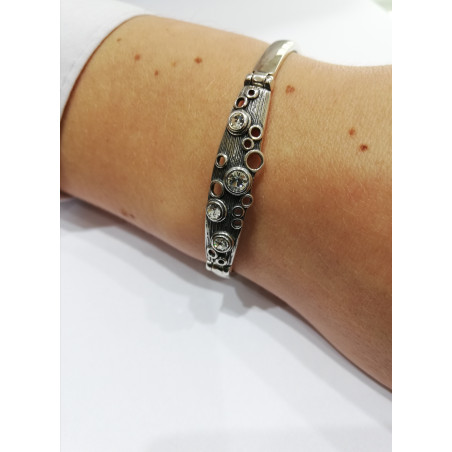 Bransoleta srebrna ażurowa galaktyka z cyrkoniami SZ SG-100-BR-S próba 925