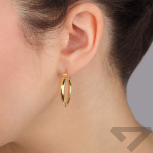 Kolczyki pozłacane kółka rurka 25 mm/ang.zap. PW695 GOLD 25mm próba 925