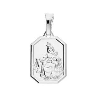 Medalik srebrny Szkaplerz prostokąt ścinany  PW218 próba 925