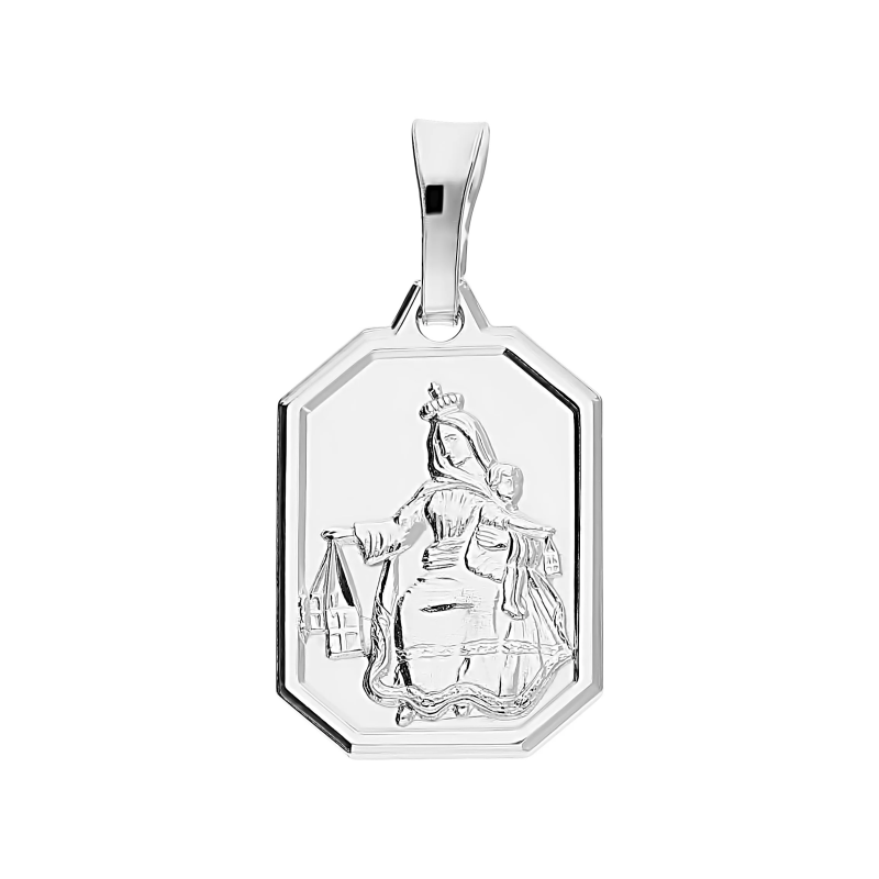 Medalik srebrny Szkaplerz prostokąt ścinany  PW218 próba 925