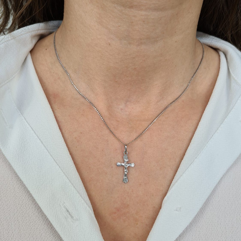 Łańcuszek z białego złota pancer 1,2 mm, próba 585