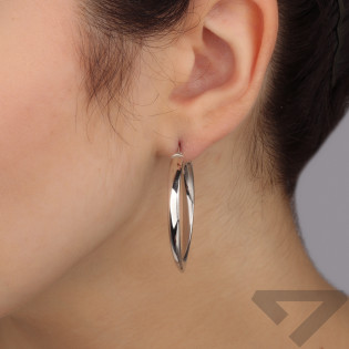 Srebrne kolczyki koła rurki 35mm pr. 925 - JubilerSezam.pl