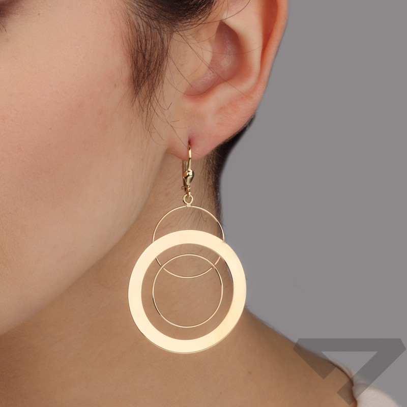 Kolczyki złote okrągłe gładkie ramki/big. zam. CI 11506 próba 585