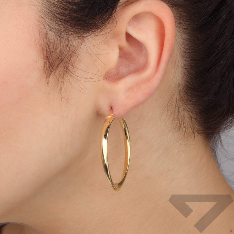 Kolczyki pozłacane kółka rurka 35mm/ang.zap PW695 GOLD 35mm próba 925