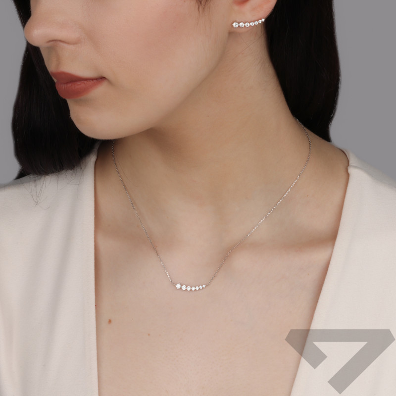 Srebrne Kolczyki z Cyrkoniami Sztyft pr. 925 - JubilerSezam.pl