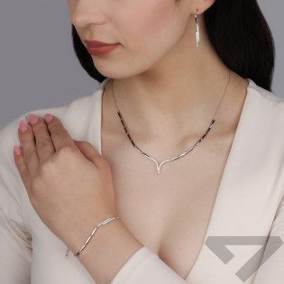 Srebrna Bransoletka z Cyrkoniami pr. 925 - JubilerSezam.pl