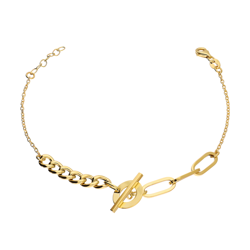 Złota Bransoletka Pancer/Rolo Long pr. 585 - JubilerSezam.pl