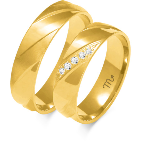 Obrączki ślubne z diamentami nr ZO O-139