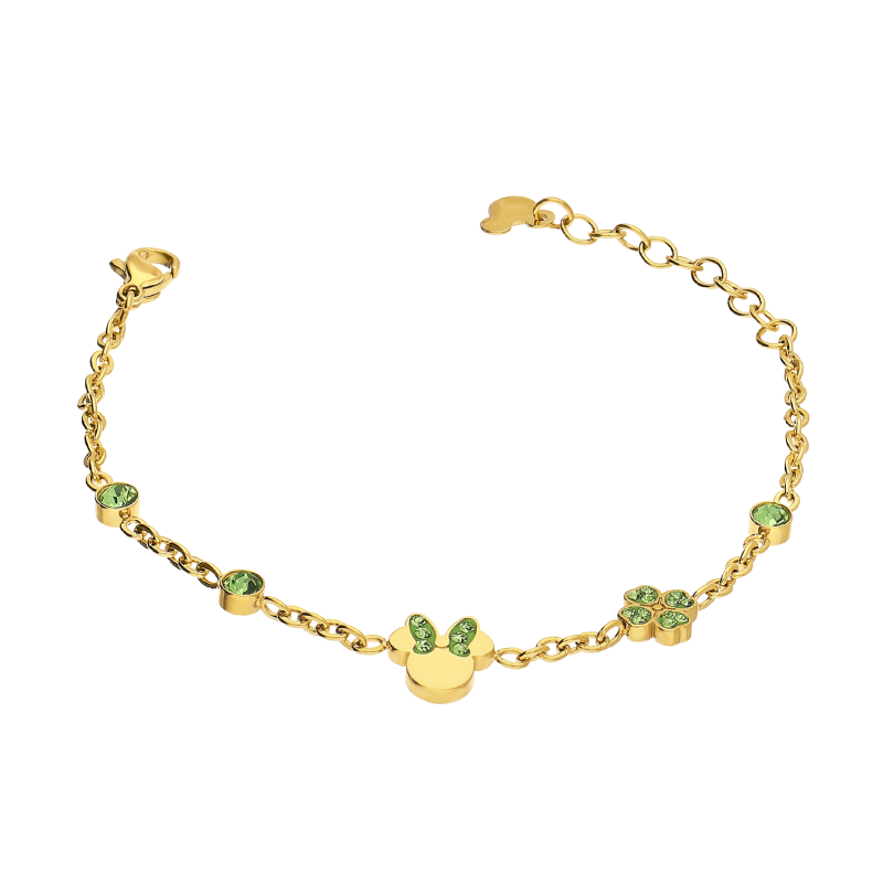 Bransoletka Disney Minnie - Pozłacana Stal i Cyrkonie - JubilerSezam.pl