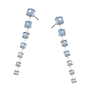 Srebrne kolczyki z topazami próby 925 - JubilerSezam.pl