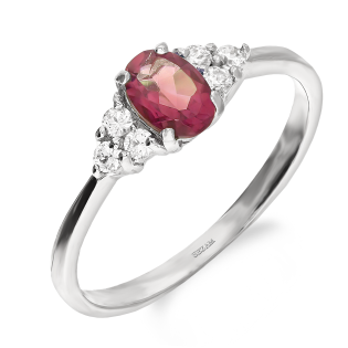 Pierścionek srebrny z rubinem Mozambik AT NA1917-R-RUB-WP próba 925