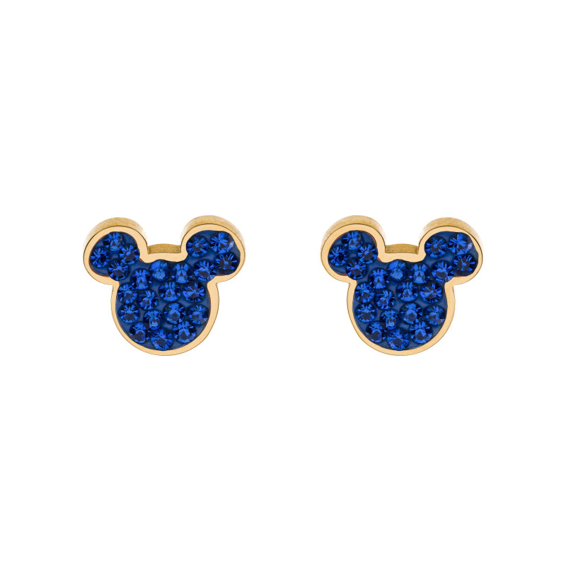 Kolczyki dla dziewczynki Myszka Mickey z c.niebieskimi cyrkoniami DK E600178YRBL-B.CS