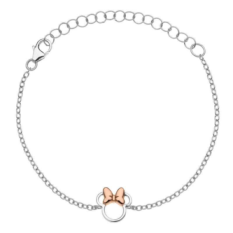 Bransoleta srebrna Myszka Minnie z różową kokardką/rolo DK BS00027TL-55.CS próba 925