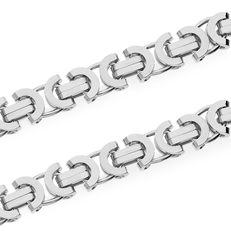 Srebrny łańcuszek bizantyna pr. 925 - JubilerSezam.pl