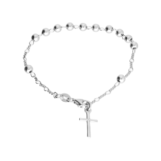 Srebrna Bransoletka Różaniec Pr. 925 - JubilerSezam.pl