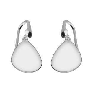 Kolczyki srebrne kropla blaszka/bigiel PW714 ROD próba 925