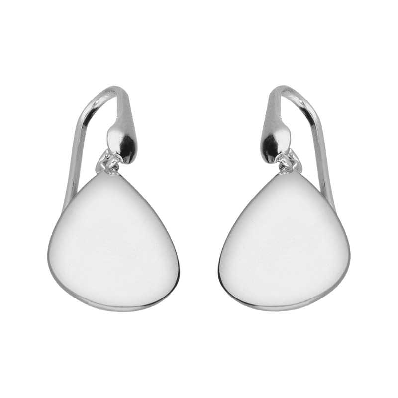 Kolczyki srebrne kropla blaszka/bigiel PW714 ROD próba 925