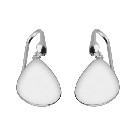 Kolczyki srebrne kropla blaszka/bigiel PW714 ROD próba 925
