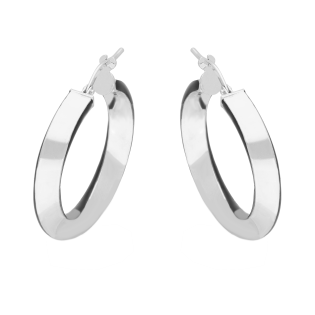 Srebrne kolczyki koła z czarną emalią pr. 925 - JubilerSezam.pl