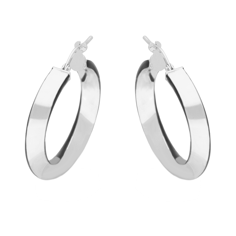 Srebrne kolczyki koła z czarną emalią pr. 925 - JubilerSezam.pl