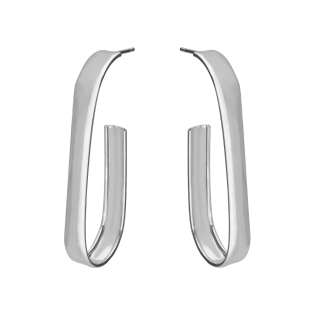 Kolczyki srebrne owalna płaska ramka/sztyft PW724 ROD 45mm-5,00 próba 925