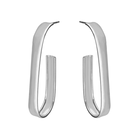 Kolczyki srebrne owalna płaska ramka/sztyft PW724 ROD 45mm-5,00 próba 925