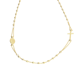 Pozłacany Różaniec Srebrny pr. 925 - JubilerSezam.pl