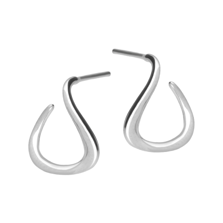 Kolczyki srebrne zawijana kropla/sztyft TB 24128 próba 925