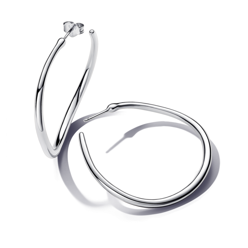 Otwarte kolczyki Pandora obręcze o organicznym kształcie 42 mm 293299C00