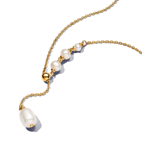Złoty Naszyjnik Pandora z Perłą Hodowaną 363259C01 - JubilerSezam.pl
