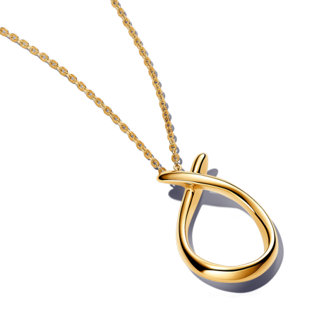 Złoty Naszyjnik Pandora Organiczny Kształt 363316C00 - JubilerSezam.pl